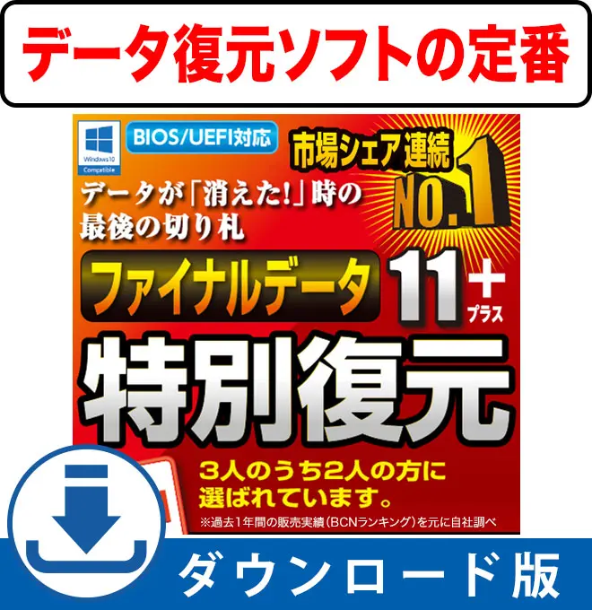 【ダウンロード版】ファイナルデータ11plus 特別復元版【期間限定特価：2024年5月7日15時まで】