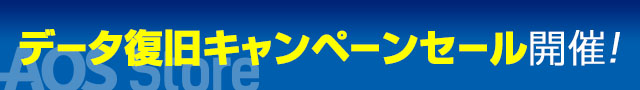 【特典アリ】AOSデータ事業統合記念「データ復旧キャンペーンセール」