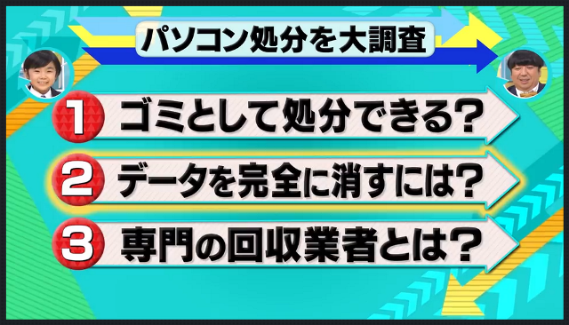 AOSのデータ抹消ソフト「ターミネータ」シリーズが、テレビ朝日「ソノサキ」で紹介されました。